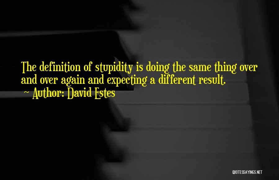 Doing The Same Thing Over And Over Again Quotes By David Estes