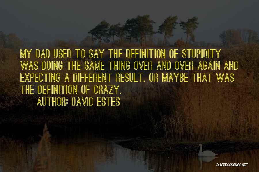 Doing The Same Thing Over And Over Again Quotes By David Estes