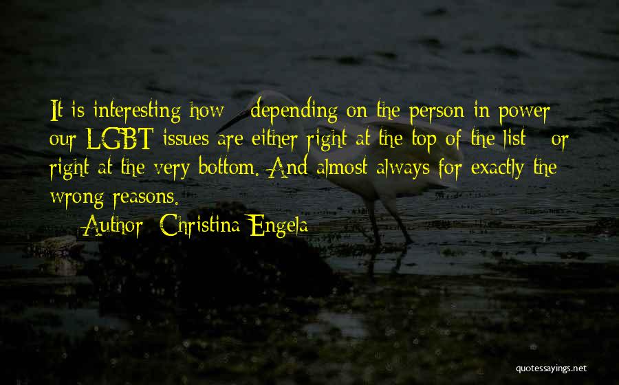 Doing Things For The Wrong Reasons Quotes By Christina Engela