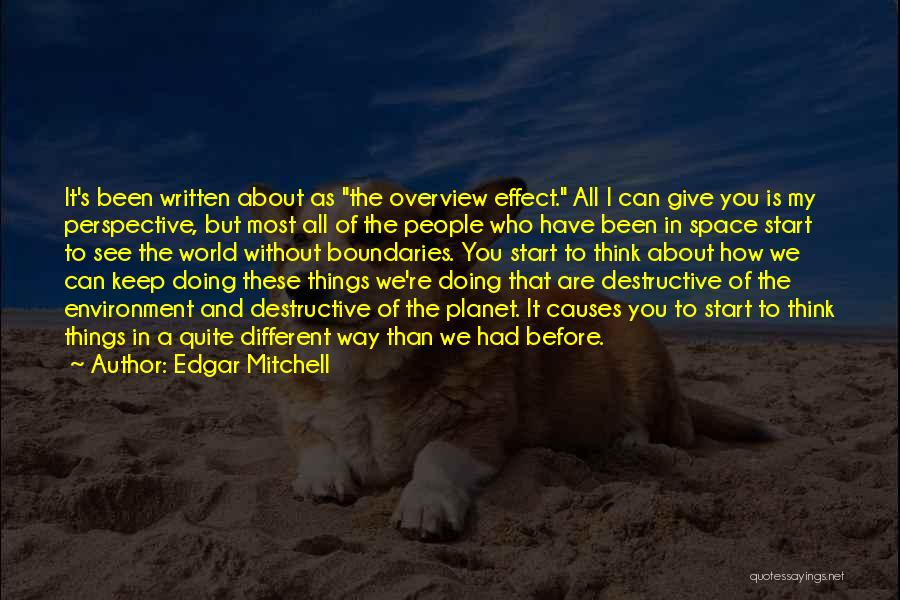 Doing Things My Way Quotes By Edgar Mitchell