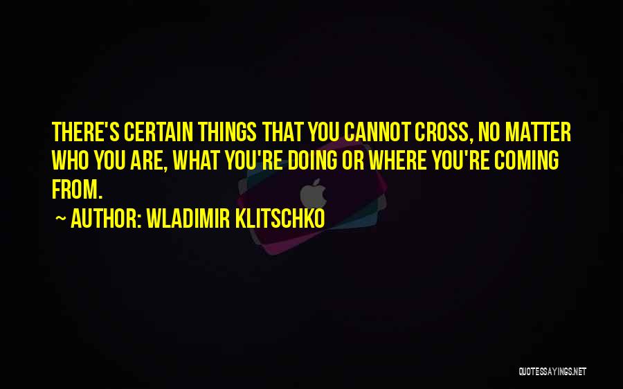 Doing Things That Matter Quotes By Wladimir Klitschko