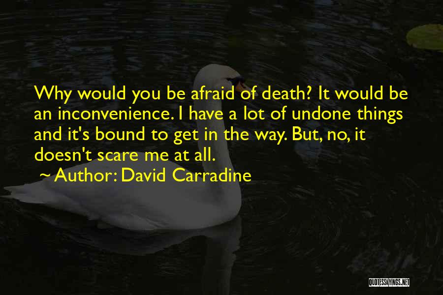 Doing Things That Scare You Quotes By David Carradine