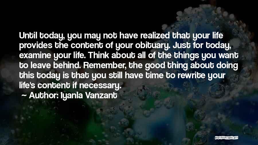 Doing Things Today Quotes By Iyanla Vanzant