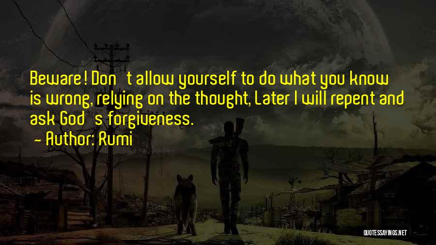 Doing Things You Know Are Wrong Quotes By Rumi