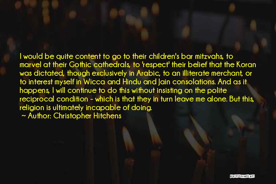 Doing This Alone Quotes By Christopher Hitchens