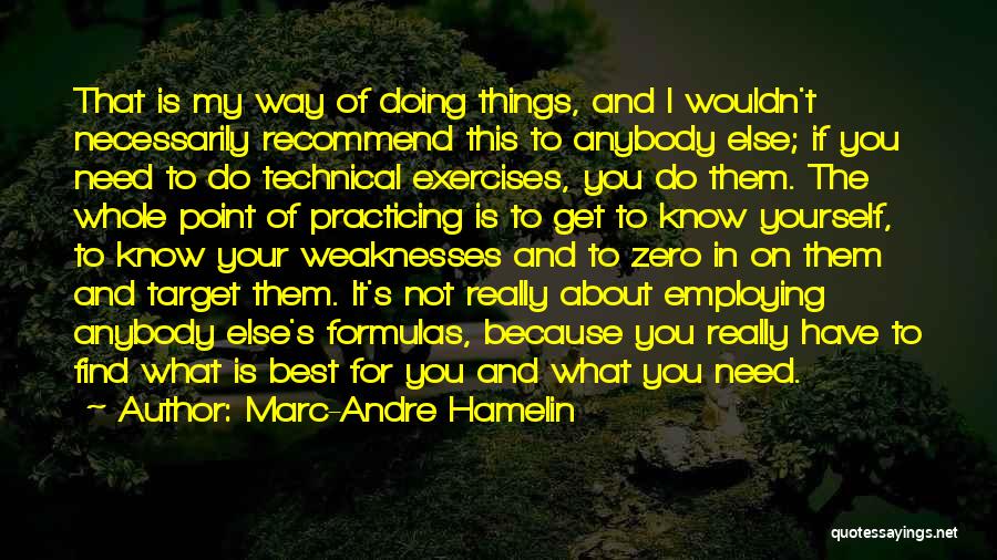 Doing What Best For Yourself Quotes By Marc-Andre Hamelin