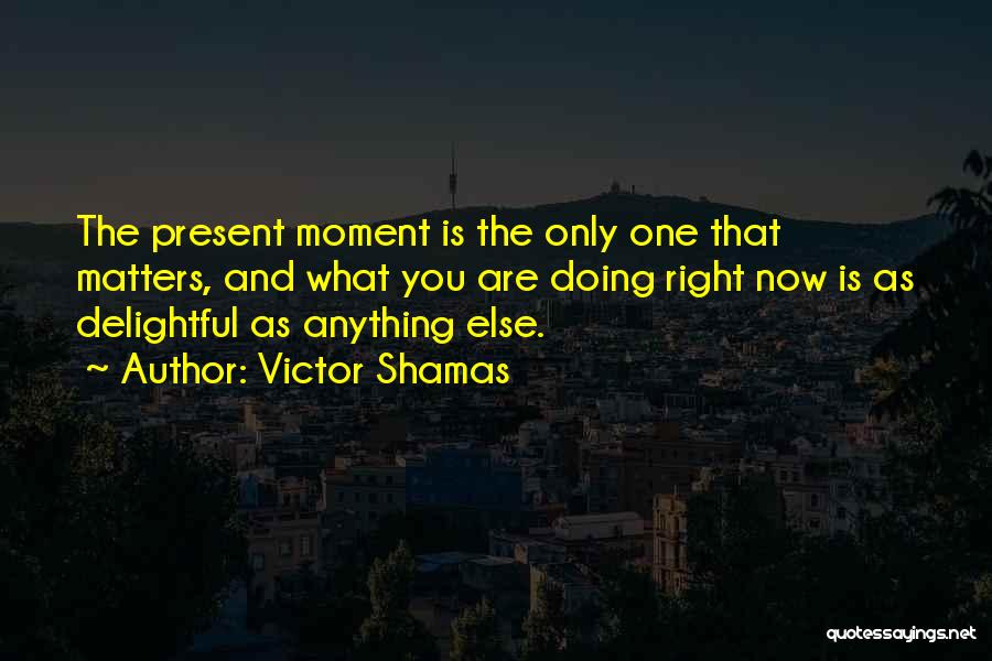 Doing What Matters Quotes By Victor Shamas