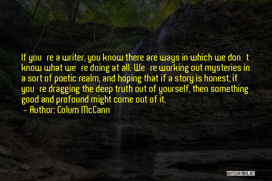 Doing What You Are Good At Quotes By Colum McCann