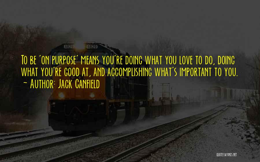 Doing What You're Good At Quotes By Jack Canfield