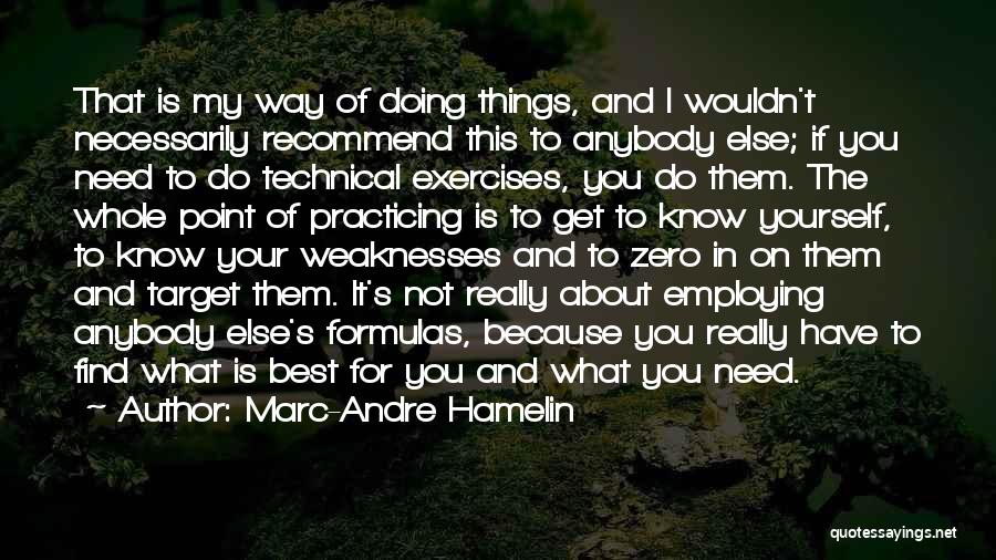 Doing What's Best For You Quotes By Marc-Andre Hamelin