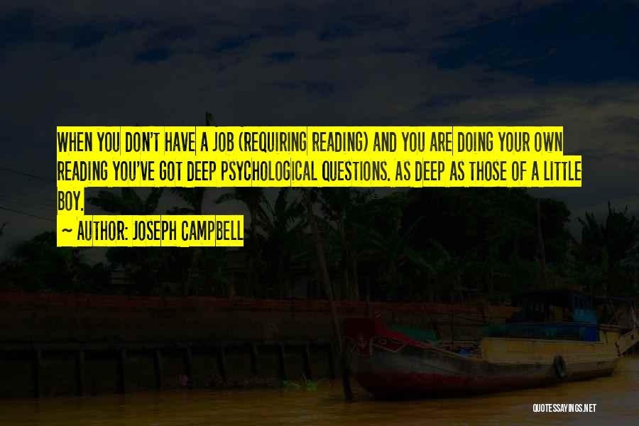 Doing Your Own Job Quotes By Joseph Campbell