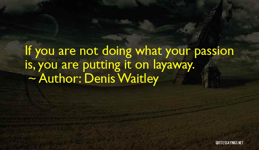 Doing Your Passion Quotes By Denis Waitley