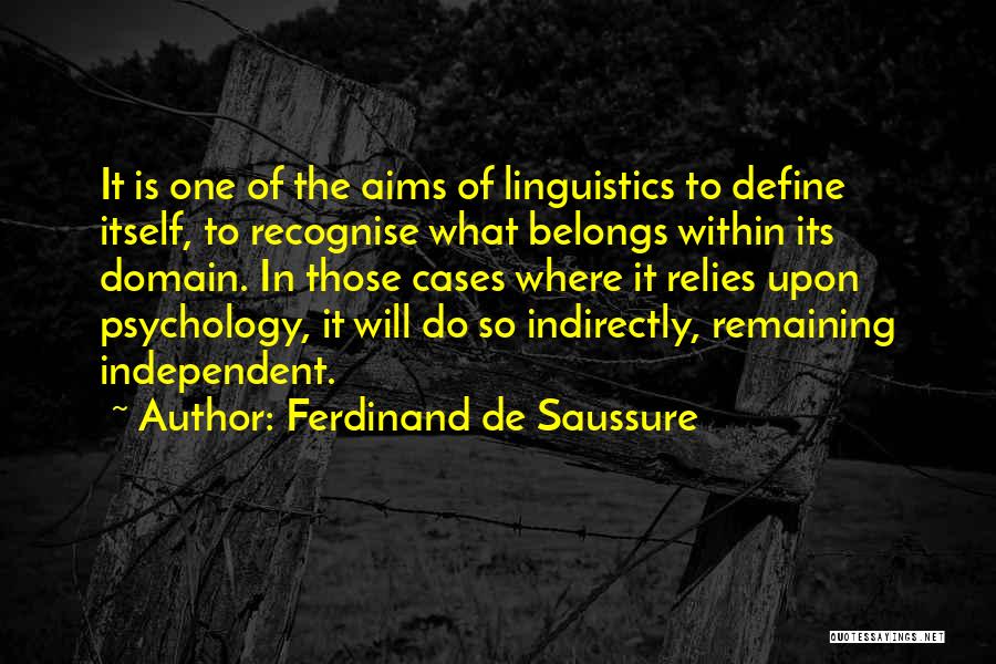 Domain Quotes By Ferdinand De Saussure