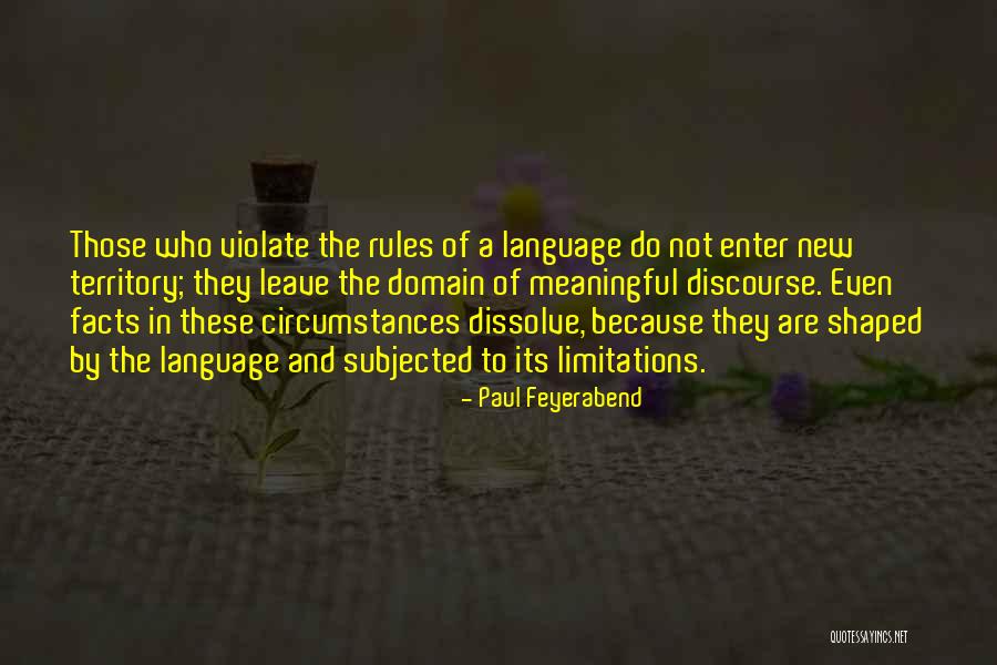 Domain Quotes By Paul Feyerabend