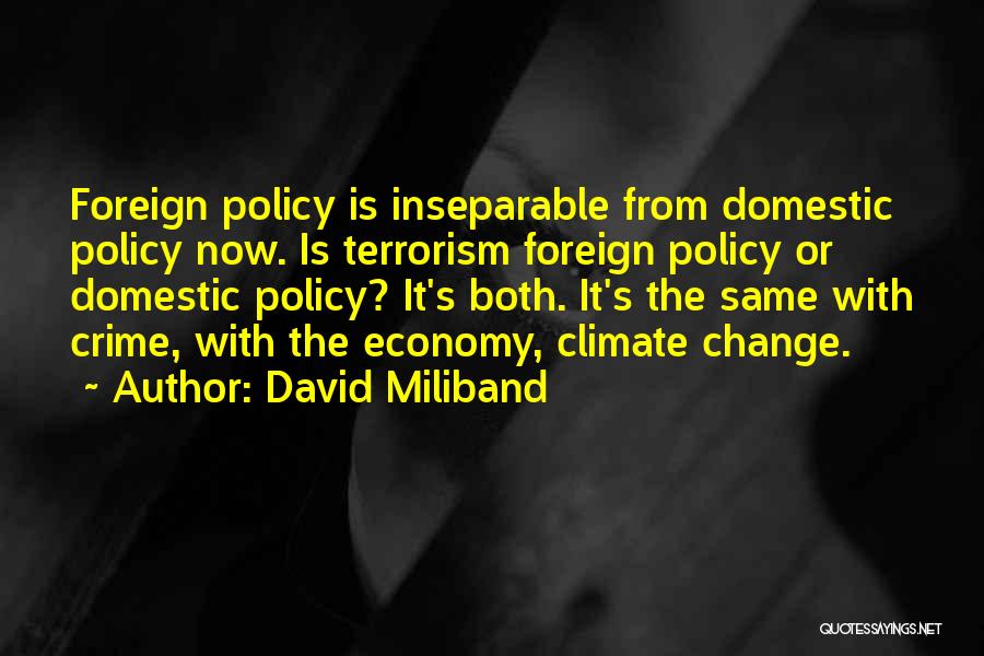 Domestic Policy Quotes By David Miliband