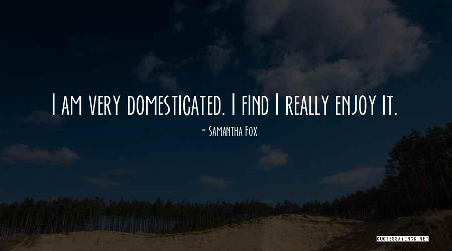 Domesticated Quotes By Samantha Fox