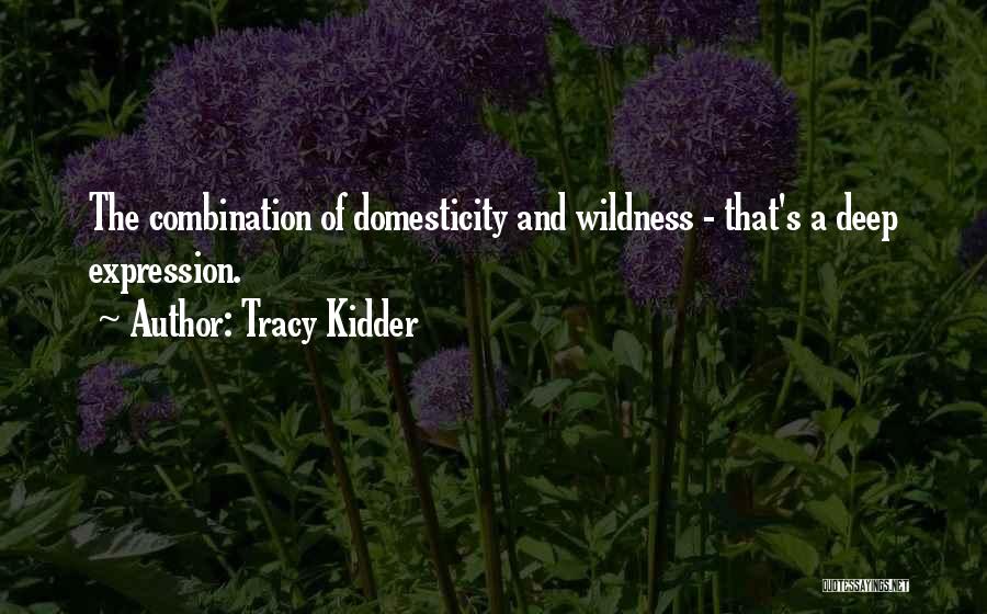 Domesticity Quotes By Tracy Kidder