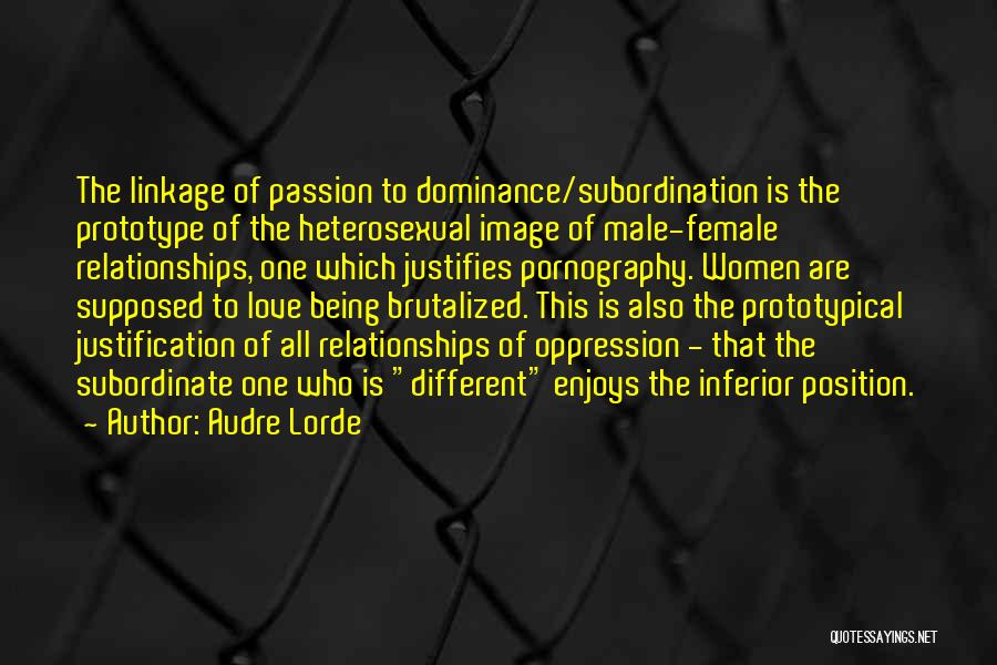 Dominance In Relationships Quotes By Audre Lorde