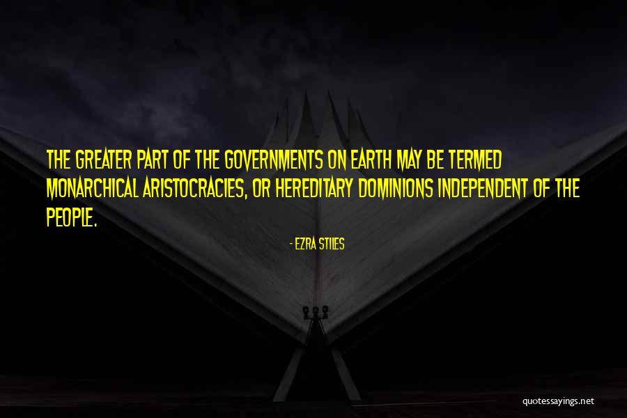 Dominions Quotes By Ezra Stiles Dominions Quotes By Ezra Stiles