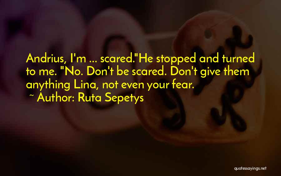 Don Be Scared Quotes By Ruta Sepetys
