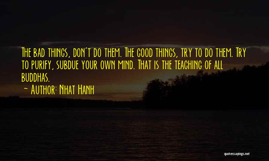 Don Do Bad Things Quotes By Nhat Hanh