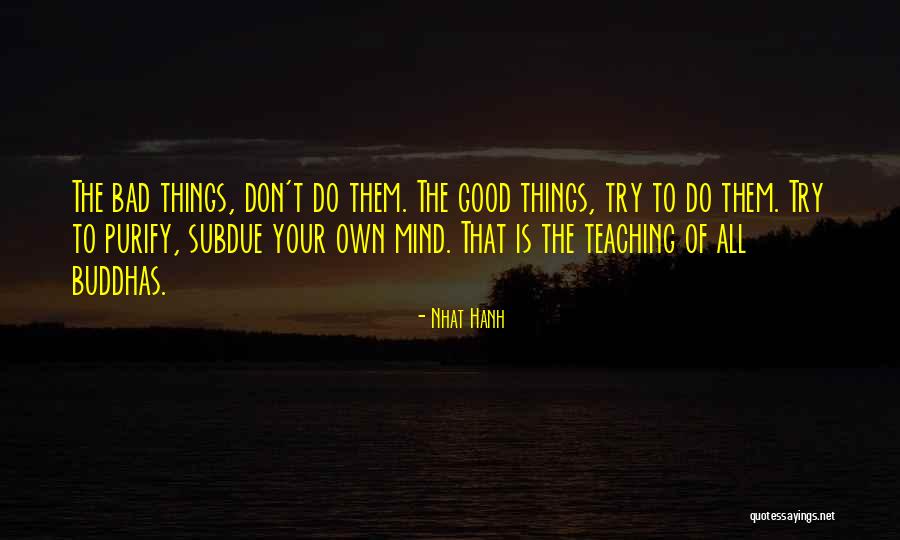 Don Do Bad Things Quotes By Nhat Hanh