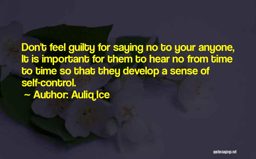 Don Feel Guilty Quotes By Auliq Ice