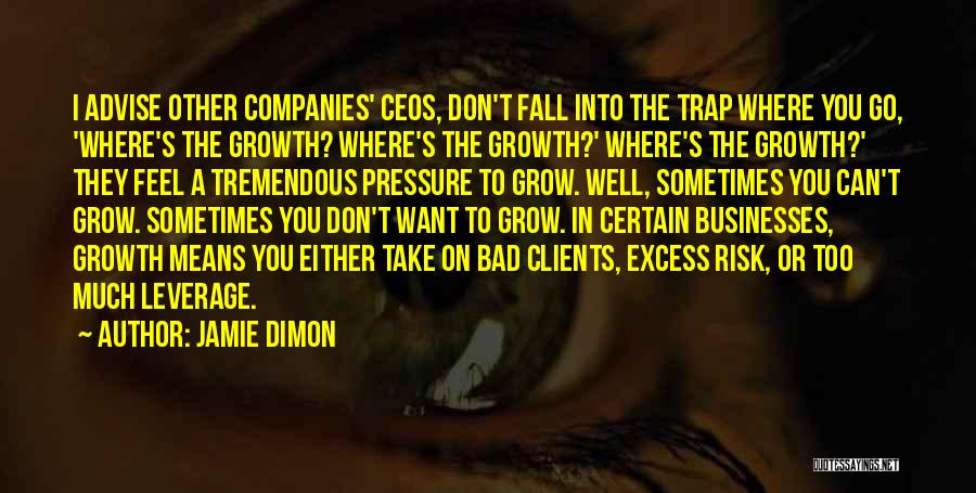 Don Grow Up It A Trap Quotes By Jamie Dimon