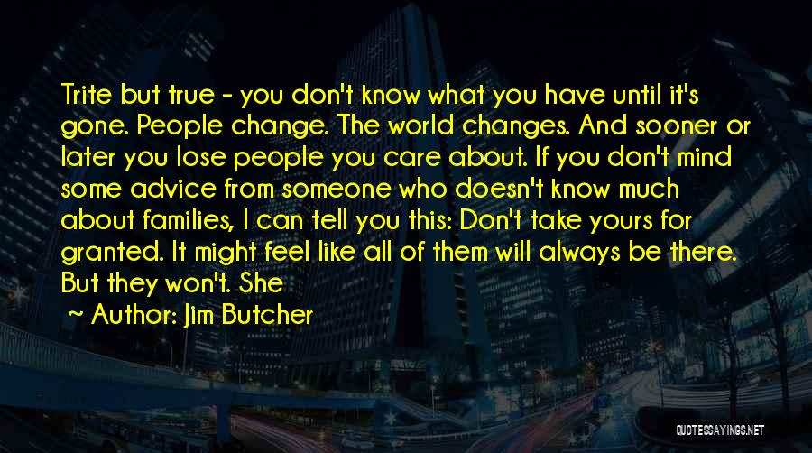 Don Know What You Have Until It Gone Quotes By Jim Butcher