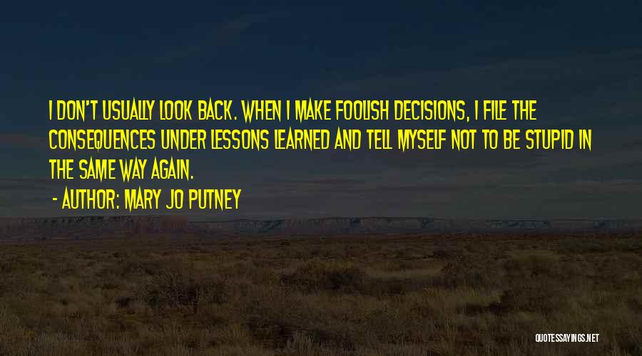 Don Look Back Quotes By Mary Jo Putney