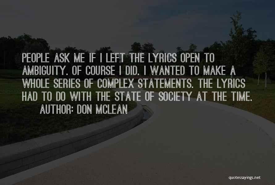 Don McLean Quotes 961337