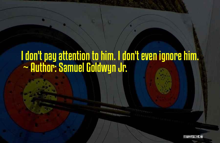 Don Pay Attention Quotes By Samuel Goldwyn Jr.
