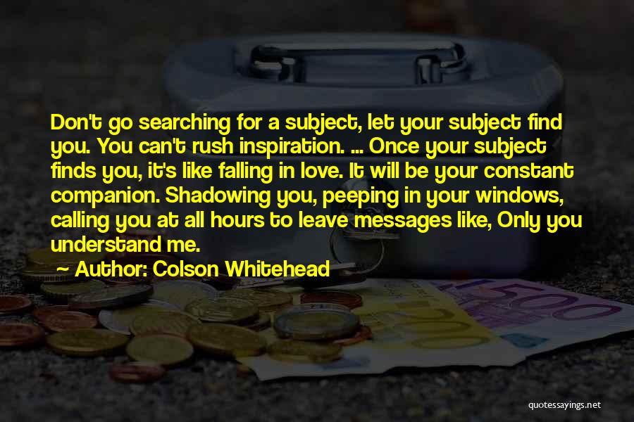 Don Rush Love Quotes By Colson Whitehead