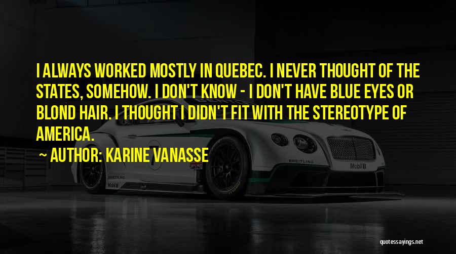 Don Stereotype Quotes By Karine Vanasse