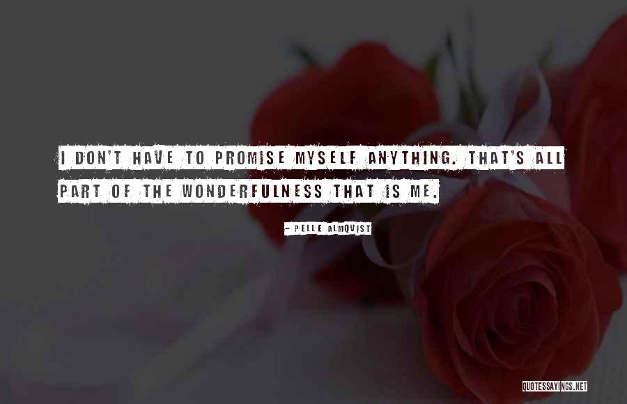 Don T Promise Me Anything Quotes By Pelle Almqvist Don T Promise Me Anything Quotes By Pelle Almqvist