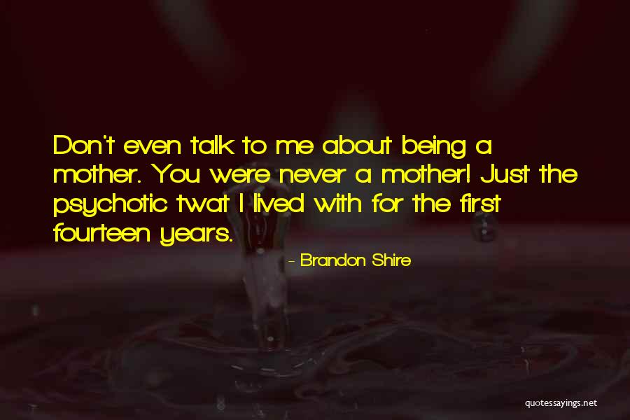 Don Talk To Me Quotes By Brandon Shire