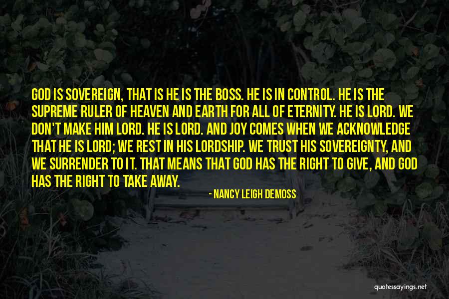 Don Trust God Quotes By Nancy Leigh DeMoss