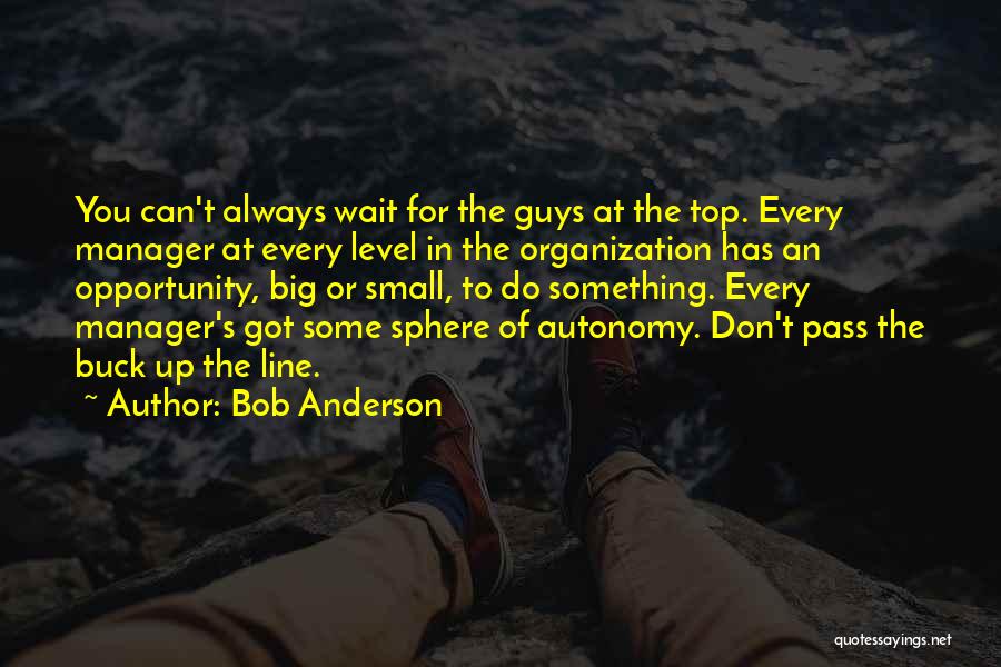 Don Wait For Opportunity Quotes By Bob Anderson