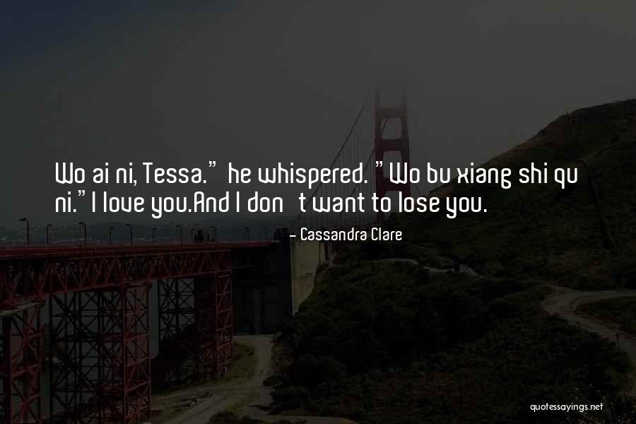 Don Want To Lose You Quotes By Cassandra Clare