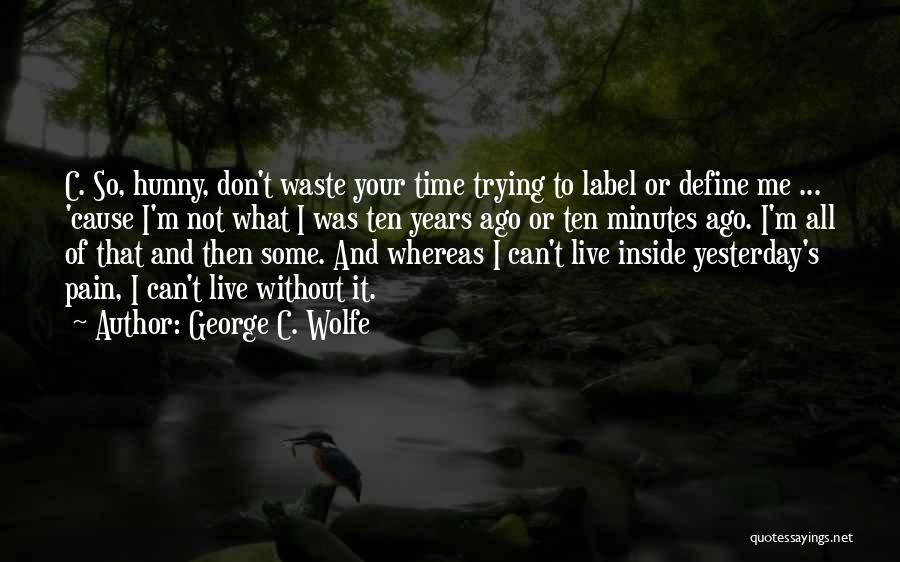 Don Waste Time Quotes By George C. Wolfe