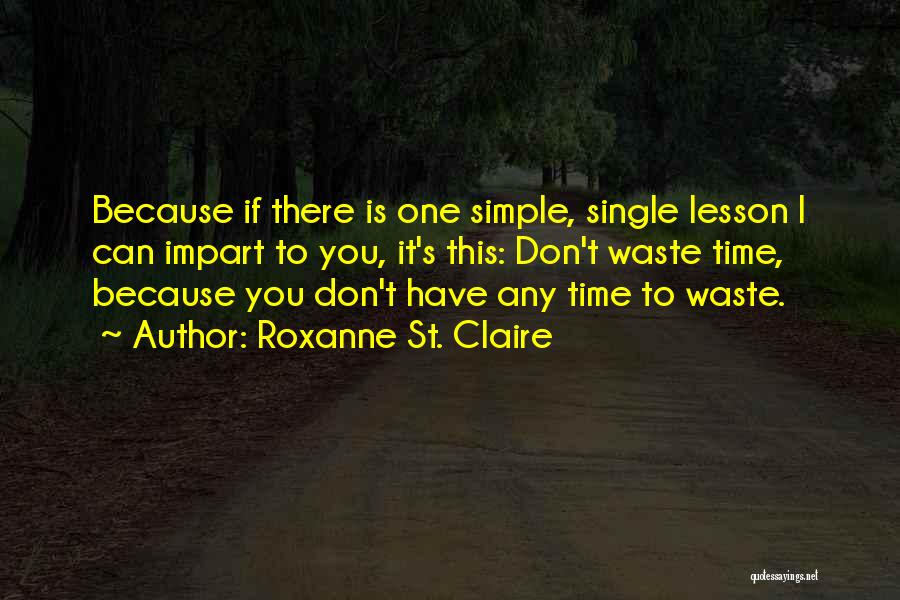 Don Waste Time Quotes By Roxanne St. Claire