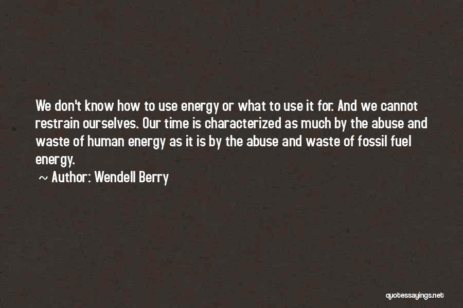 Don Waste Time Quotes By Wendell Berry