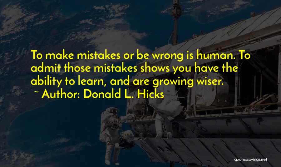 Donald L. Hicks Quotes 236904