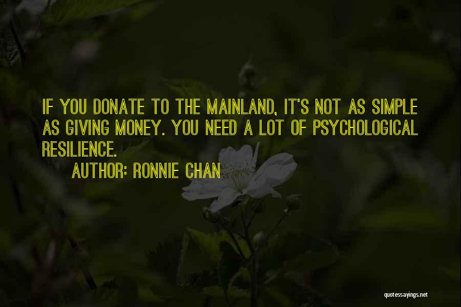 Donate Quotes By Ronnie Chan