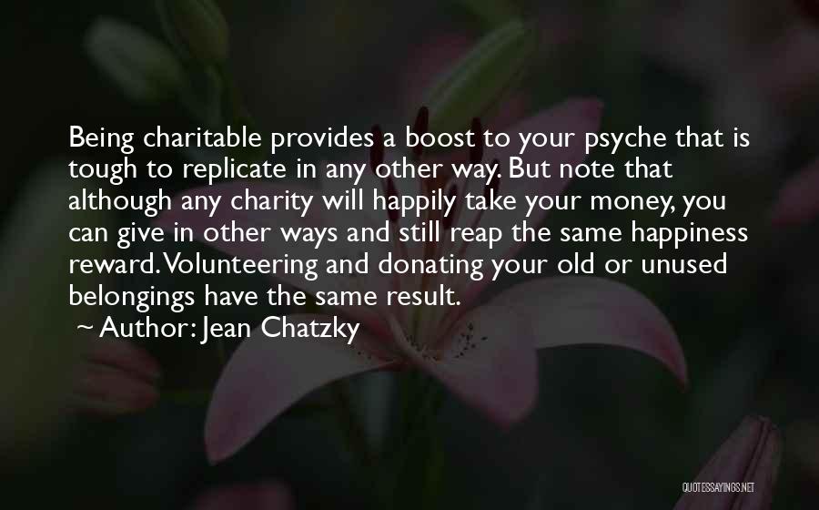 Donating Money Quotes By Jean Chatzky