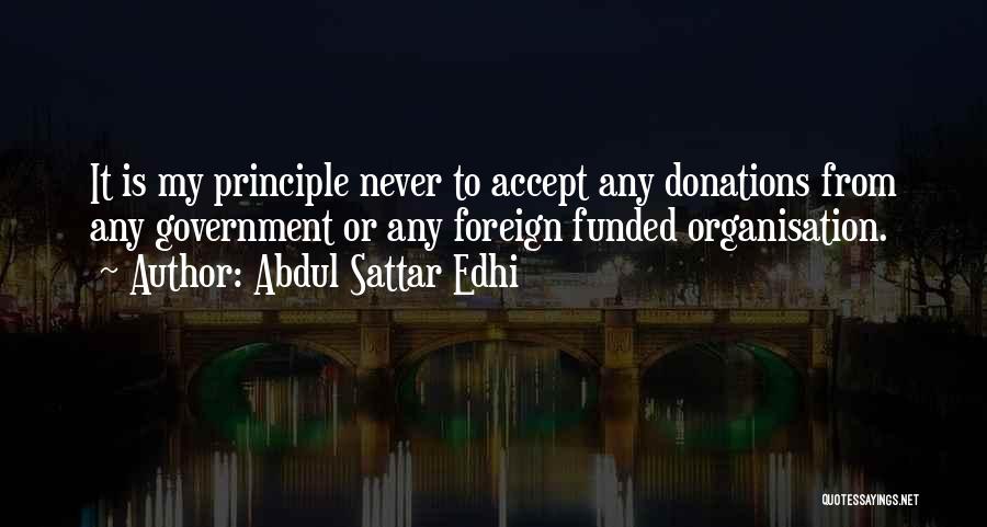 Donations Quotes By Abdul Sattar Edhi