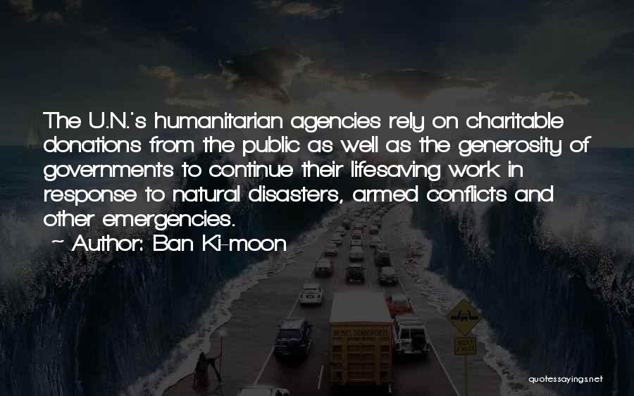 Donations Quotes By Ban Ki-moon