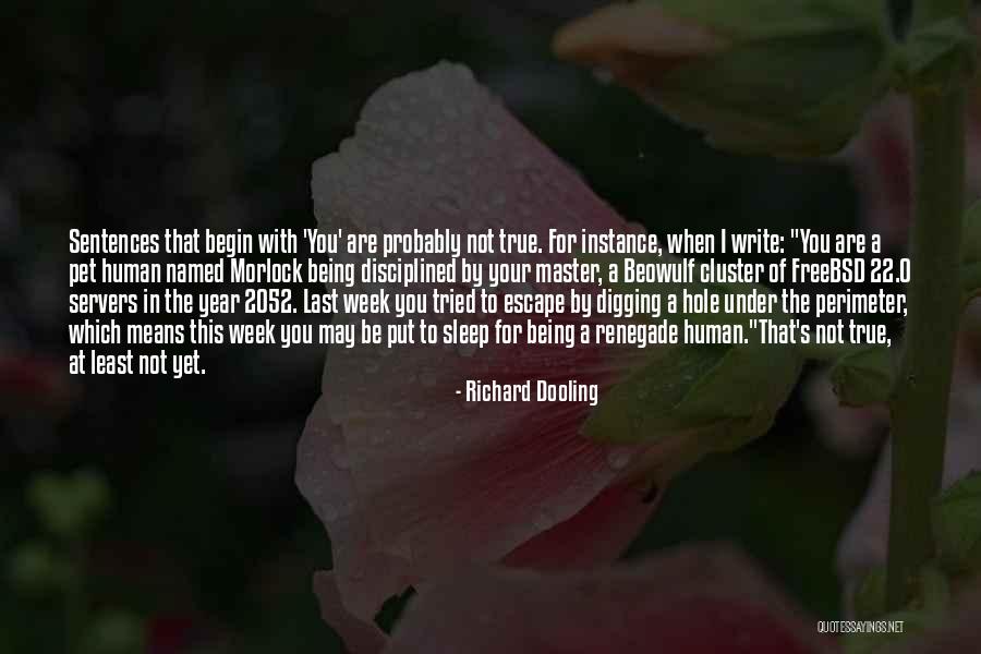 Done Being Put Last Quotes By Richard Dooling