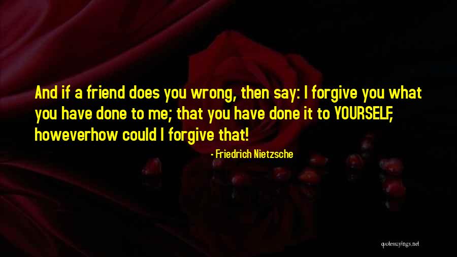 Done Me Wrong Quotes By Friedrich Nietzsche