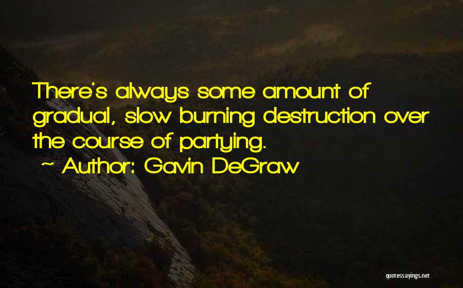 Done Partying Quotes By Gavin DeGraw